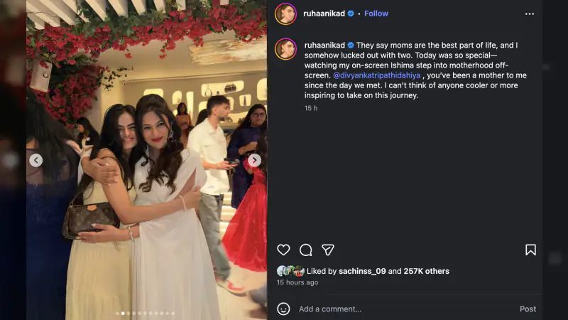 Divyanka Tripathi Celebrates Baby Shower; Ruhanika Dhawan Shares Heartwarming Note