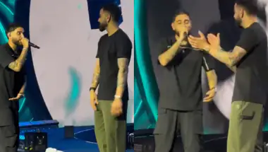 'Winning Speech' Brings Virat Kohli to the Stage During Karan Aujla's Delhi Performance