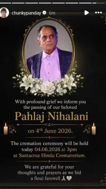 Chunky Pandey Pays Emotional Tribute to Veteran Producer Pahlaj Nihalani