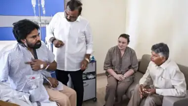 Pawan Kalyan Undergoes Right Shoulder Surgery in Mumbai, CM Chandrababu Naidu Visits Him in Hospital