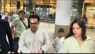 Aamir Khan Spotted with Gauri Spratt at Mumbai Airport