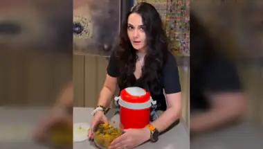 Preity Zinta Gets Favourite Kadhi Chawal in Paris Amid Fever