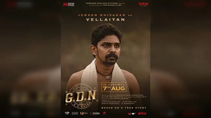 Jenson Dhivakar’s Look as Vellaiyan in Madhavan’s GDN Out