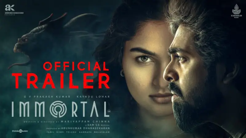 Dhanush Releases 'Immortal' Trailer; GV Prakash-Kayadu Lohar Horror Thriller Set for Sept 4