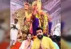 Shehnaaz Gill, Varun Sharma Visit Lalbaugcha Raja