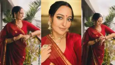 Sonakshi Sinha Wears Saree Gifted by Huma Qureshi