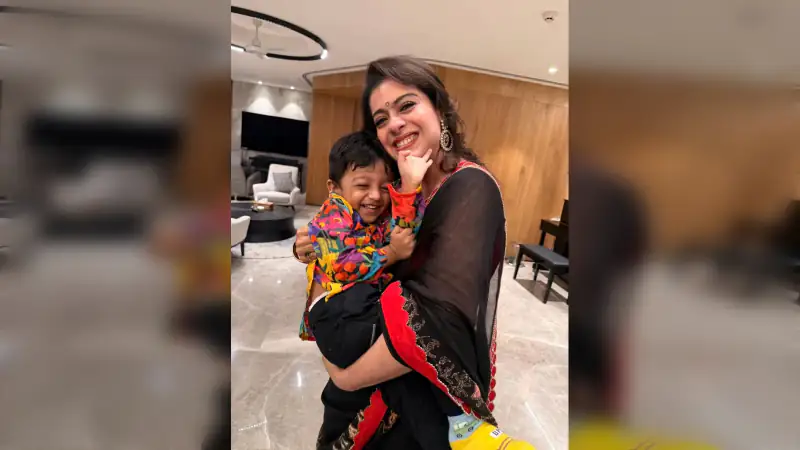 Kajol's Adorable Playtime With Ishita, Vatsal's Son Vaayu