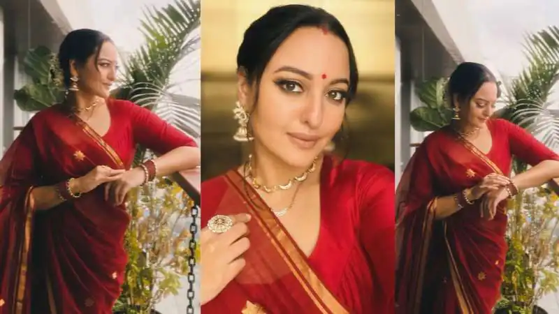 Sonakshi Sinha Wears Saree Gifted by Huma Qureshi