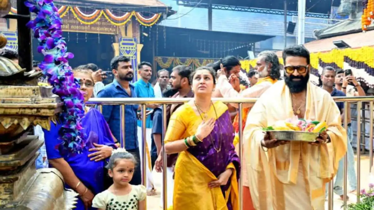 Rishab Shetty Visits Kollur Mookambika Temple on Dussehra